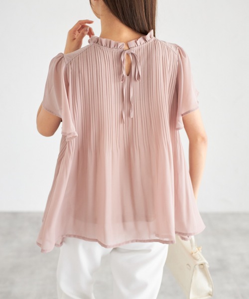 tocco closet(トッコ クローゼット)の「【ZOZO限定】フリルプチハイネックプリーツブラウス(シャツ/ブラウス・レディース・ピンクベージュ/サックスブルー/オフホワイト/ネイビー・M)」の20枚目の写真