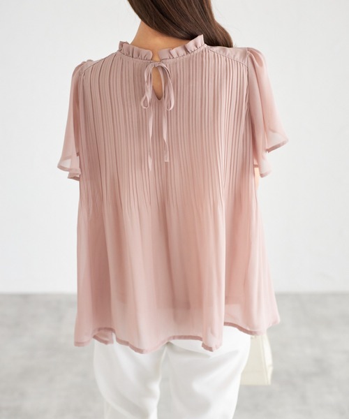 tocco closet(トッコ クローゼット)の「【ZOZO限定】フリルプチハイネックプリーツブラウス(シャツ/ブラウス・レディース・ピンクベージュ/サックスブルー/オフホワイト/ネイビー・M)」の18枚目の写真