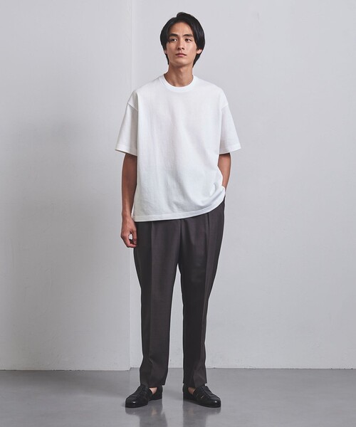 UNITED ARROWS（ユナイテッドアローズ）の「タックジャージ Tシャツ（Tシャツ/カットソー・メンズ・モカ/ダークグレー/ホワイト・XL/L/S/M）」の7枚目の写真