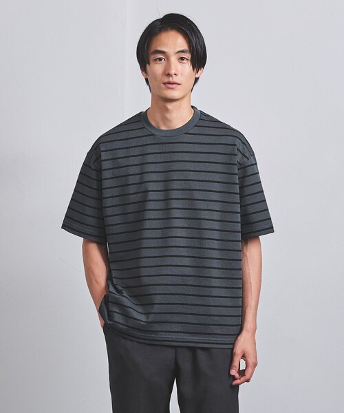 UNITED ARROWS（ユナイテッドアローズ）の「タックジャージ Tシャツ（Tシャツ/カットソー・メンズ・モカ/ダークグレー/ホワイト・XL/L/S/M）」の8枚目の写真