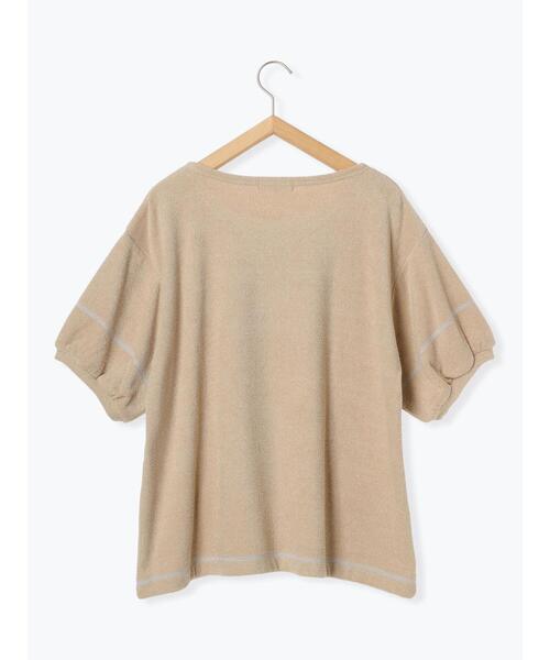 Et grenier by Samansa Mos2（エグルニエバイサマンサモスモス）の「【抗菌防臭】ロゴチェーンステッチパイル地ルームトップス（ルームウェア/パジャマ・レディース・ネイビー/イエロー/ベージュ・F）」の5枚目の写真