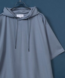 Ponte Fabric Cool Touch Fake Layered Hoodie/接触冷感 ポンチ フェイクレイヤード Tパーカー