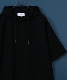 Ponte Fabric Cool Touch Fake Layered Hoodie/接触冷感 ポンチ フェイクレイヤード Tパーカー