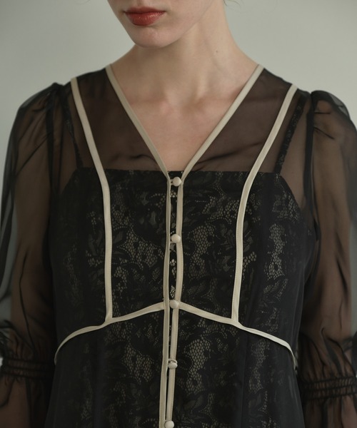 ANDRESD（アンドレスド）の「piping layered dress パイピング