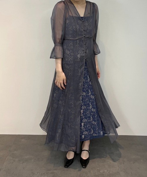 ANDRESD（アンドレスド）の「piping layered dress パイピング