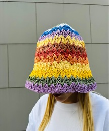 Anthe（アンテ）の「【Anthe】マルチボーダーペーパーHAT / ANT-0019（ハット）」