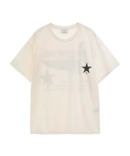 CONVERSE TOKYO(コンバーストウキョウ)の「PIGMENT DYE BACK PRINT TEE(Tシャツ/カットソー・レディース・ブルー/ホワイト/ブラック/パープル/ネイビー・MEDIUM/SMALL)」の6枚目の写真