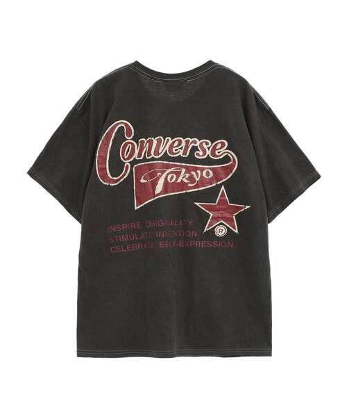 CONVERSE TOKYO(コンバーストウキョウ)の「PIGMENT DYE BACK PRINT TEE(Tシャツ/カットソー・レディース・ブルー/ホワイト/ブラック/パープル/ネイビー・MEDIUM/SMALL)」の9枚目の写真