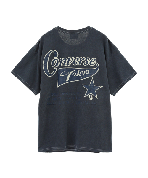 CONVERSE TOKYO(コンバーストウキョウ)の「PIGMENT DYE BACK PRINT TEE(Tシャツ/カットソー・レディース・ブルー/ホワイト/ブラック/パープル/ネイビー・MEDIUM/SMALL)」の11枚目の写真
