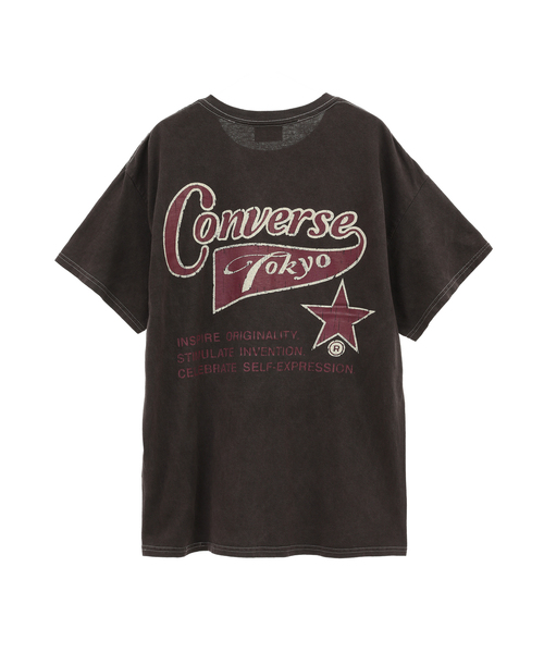 CONVERSE TOKYO(コンバーストウキョウ)の「PIGMENT DYE BACK PRINT TEE(Tシャツ/カットソー・レディース・ブルー/ホワイト/ブラック/パープル/ネイビー・MEDIUM/SMALL)」の13枚目の写真
