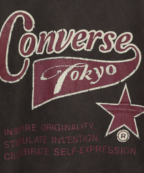 CONVERSE TOKYO(コンバーストウキョウ)の「PIGMENT DYE BACK PRINT TEE(Tシャツ/カットソー・レディース・ブルー/ホワイト/ブラック/パープル/ネイビー・MEDIUM/SMALL)」の16枚目の写真