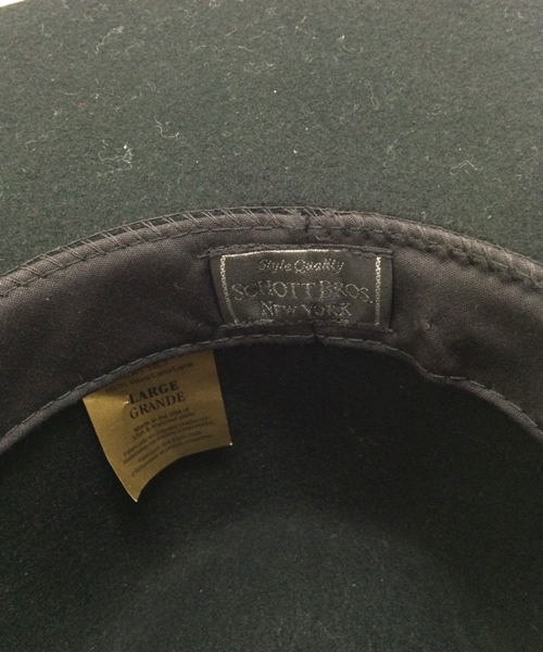 schott（ショット）の「Schott/ショット/HOMESTEAD HAT/ホームステッド フェルトハット（ハット・メンズ・ブラック/グレー・MEDIUM/X-LARGE/LARGE）」の6枚目の写真