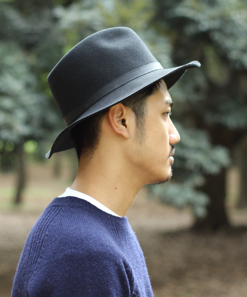schott（ショット）の「Schott/ショット/HOMESTEAD HAT/ホームステッド フェルトハット（ハット・メンズ・ブラック/グレー・MEDIUM/X-LARGE/LARGE）」の8枚目の写真