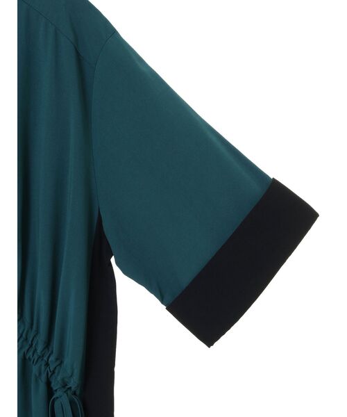 Editt by YECCA VECCA（エディットバイイェッカヴェッカ）の「ドロストデザインシャツワンピース（シャツワンピース・レディース・ブラック/カーキ/グリーン・FREE）」の15枚目の写真