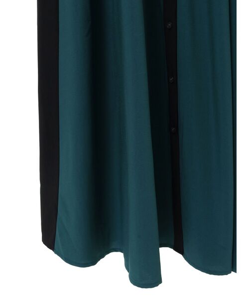 Editt by YECCA VECCA（エディットバイイェッカヴェッカ）の「ドロストデザインシャツワンピース（シャツワンピース・レディース・ブラック/カーキ/グリーン・FREE）」の14枚目の写真