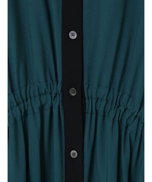 Editt by YECCA VECCA（エディットバイイェッカヴェッカ）の「ドロストデザインシャツワンピース（シャツワンピース・レディース・ブラック/カーキ/グリーン・FREE）」の12枚目の写真