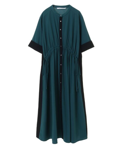 Editt by YECCA VECCA（エディットバイイェッカヴェッカ）の「ドロストデザインシャツワンピース（シャツワンピース・レディース・ブラック/カーキ/グリーン・FREE）」の8枚目の写真