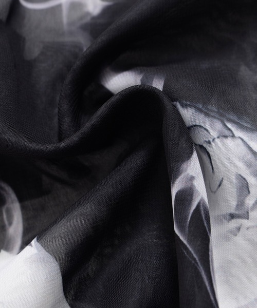 Revo.(レボ)の「オーガンジー 総柄シャツ オーバーサイズ シアーシャツ 半袖(シャツ/ブラウス・メンズ・ホワイト/ホワイト系その他/ブラック×ホワイト/ブラック・M/L)」の13枚目の写真