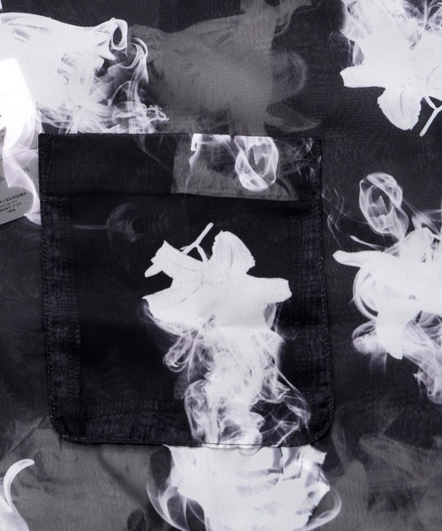 Revo.(レボ)の「オーガンジー 総柄シャツ オーバーサイズ シアーシャツ 半袖(シャツ/ブラウス・メンズ・ホワイト/ホワイト系その他/ブラック×ホワイト/ブラック・M/L)」の12枚目の写真