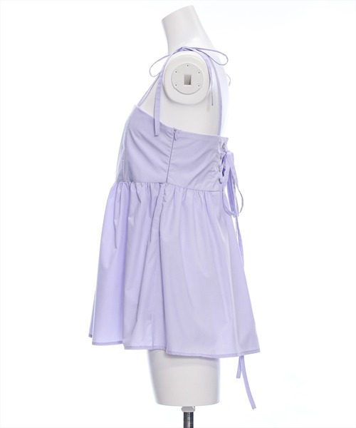 clear（クリア）の「リボンキャミソールビスチェ［着回し抜群 大人 カジュアル］≪再入荷≫（Tシャツ/カットソー・レディース・ラベンダー/オフホワイト/ブラック・F）」の8枚目の写真