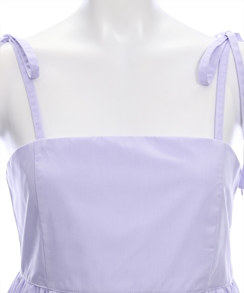 clear（クリア）の「リボンキャミソールビスチェ［着回し抜群 大人 カジュアル］≪再入荷≫（Tシャツ/カットソー・レディース・ラベンダー/オフホワイト/ブラック・F）」の12枚目の写真