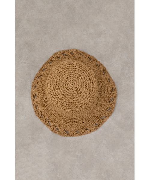 AZUL by moussy（アズールバイマウジー）の「オープンワークニッティングメッシュハット（キャップ・レディース・ブラック/ベージュ・FREE）」の14枚目の写真