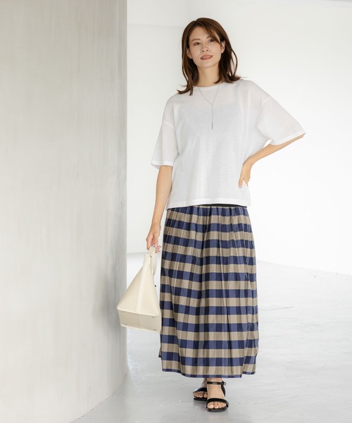 Elura（エルーラ）の「大人シアリラックスTシャツ/133649（Tシャツ/カットソー・レディース・ブラック/ベージュ/ホワイト・FREE）」の20枚目の写真