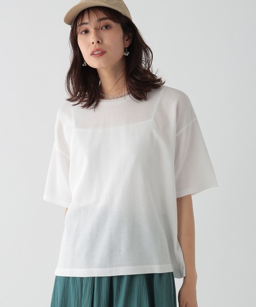 Elura（エルーラ）の「大人シアリラックスTシャツ/133649（Tシャツ/カットソー・レディース・ブラック/ベージュ/ホワイト・FREE）」の19枚目の写真