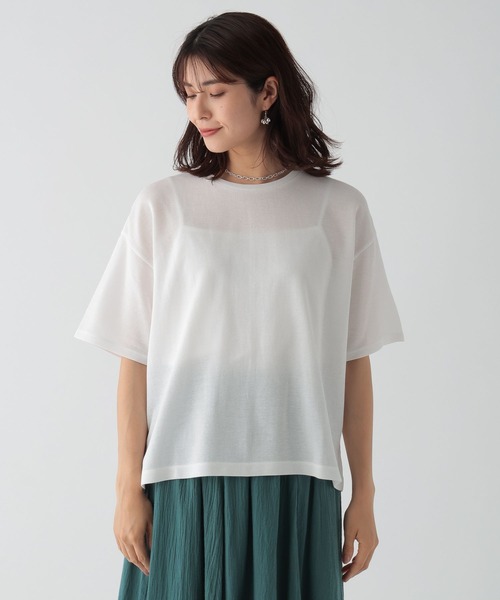 Elura（エルーラ）の「大人シアリラックスTシャツ/133649（Tシャツ/カットソー・レディース・ブラック/ベージュ/ホワイト・FREE）」の15枚目の写真