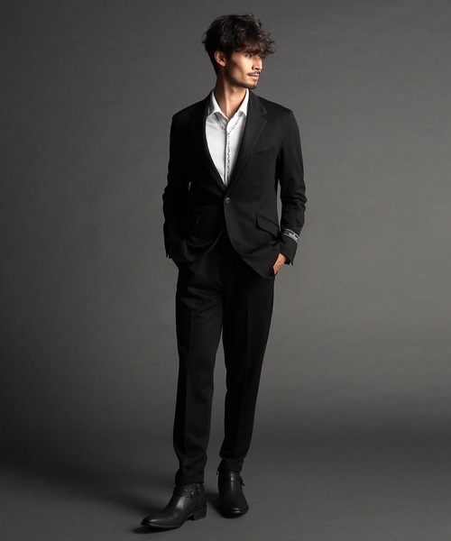 NICOLE CLUB FOR MEN（ニコルクラブフォーメン）の「レーヨンツイルジャージ イージースラックス（スラックス・メンズ・ネイビー/ブラック・LARGE/MEDIUM/SMALL/X-LARGE）」の13枚目の写真