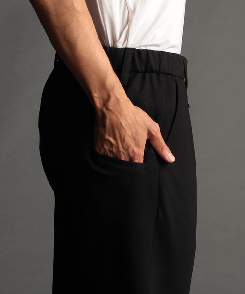 NICOLE CLUB FOR MEN（ニコルクラブフォーメン）の「レーヨンツイルジャージ イージースラックス（スラックス・メンズ・ネイビー/ブラック・LARGE/MEDIUM/SMALL/X-LARGE）」の6枚目の写真