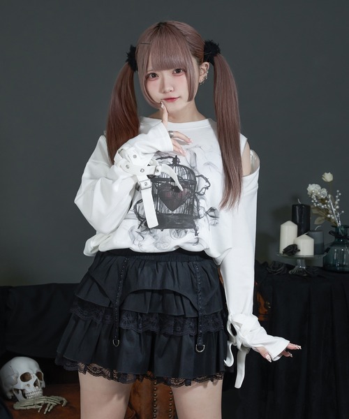 Pal elfy(パルエルフィー)の「ガーターティアードスカート(スカート・レディース・レッド/ブラック系その他/ブラック・フリー)」の16枚目の写真