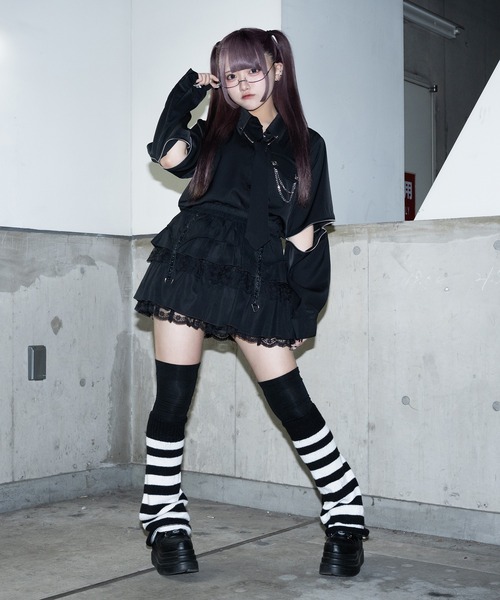 Pal elfy(パルエルフィー)の「ガーターティアードスカート(スカート・レディース・レッド/ブラック系その他/ブラック・フリー)」の13枚目の写真