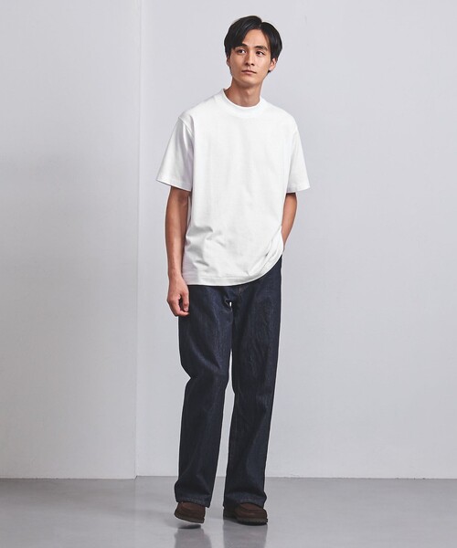 UNITED ARROWS（ユナイテッドアローズ）の「SARROWS/サローズ オーガニックコットン モックネック Tシャツ（Tシャツ/カットソー・メンズ・ホワイト/ダークグレー・S/M/L/XL）」の6枚目の写真