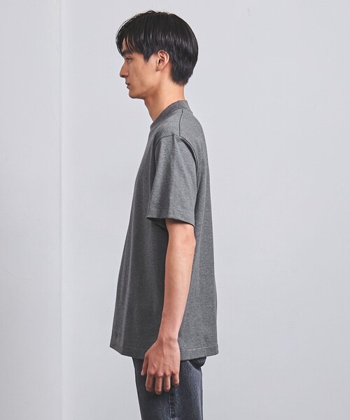 UNITED ARROWS（ユナイテッドアローズ）の「SARROWS/サローズ オーガニックコットン モックネック Tシャツ（Tシャツ/カットソー・メンズ・ホワイト/ダークグレー・S/M/L/XL）」の8枚目の写真