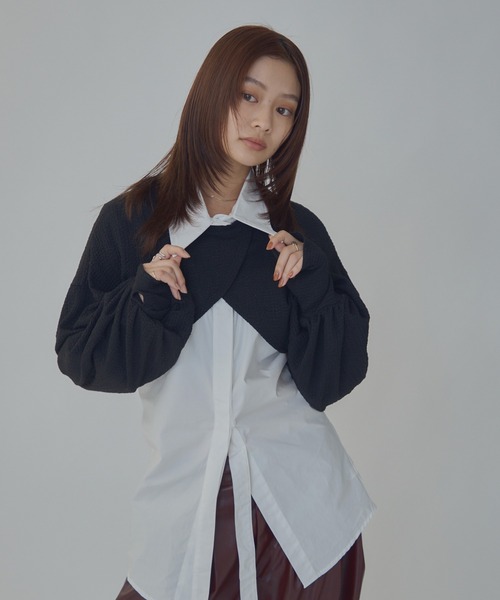 bita.(ビタ)の「JQショート2wayトップス(Tシャツ/カットソー・レディース・ブラック/ホワイト・FREE)」の17枚目の写真