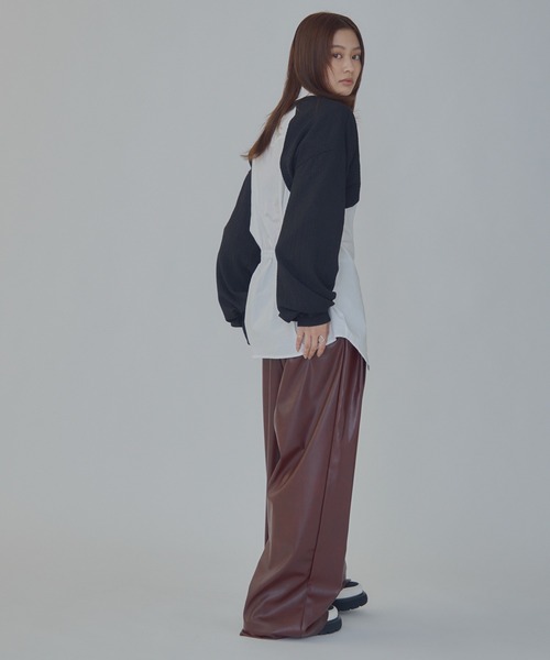 bita.(ビタ)の「JQショート2wayトップス(Tシャツ/カットソー・レディース・ブラック/ホワイト・FREE)」の3枚目の写真