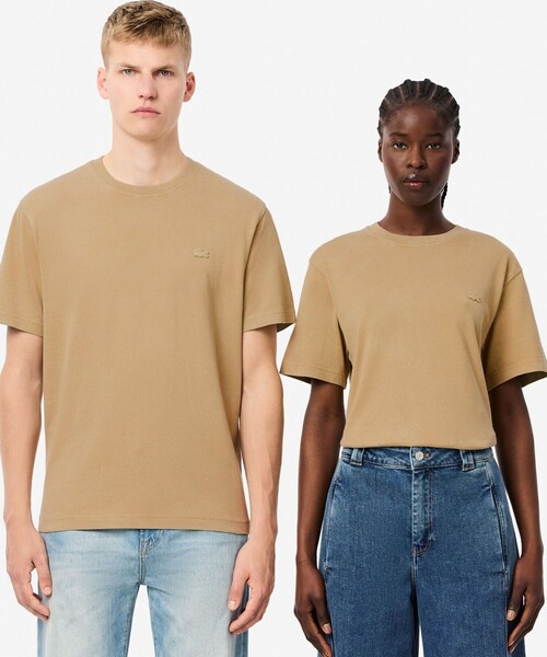 【セール】ヘビーウェイト エッセンシャル ウォッシュド加工 半袖Tシャツ(Tシャツ/カットソー)|LACOSTE(ラコステ)