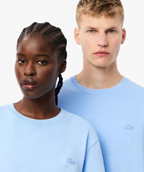LACOSTE(ラコステ)の「ヘビーウェイト エッセンシャル ウォッシュド加工 半袖Tシャツ(Tシャツ/カットソー・メンズ・ベージュ/ブラック/ライトブルー・M/L/XL/S/XS)」の14枚目の写真