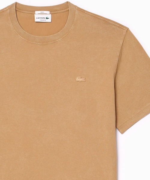 LACOSTE(ラコステ)の「ヘビーウェイト エッセンシャル ウォッシュド加工 半袖Tシャツ(Tシャツ/カットソー・メンズ・ベージュ/ブラック/ライトブルー・M/L/XL/S/XS)」の3枚目の写真