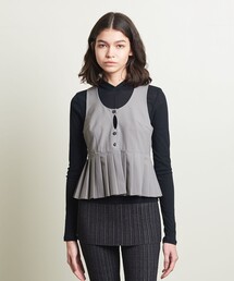 ATTISESSION | ＜ATTISESSION＞プリーツ ベスト(ベスト)