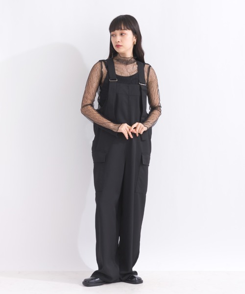 terrace(テラス)の「刺繍チュールトップ(Tシャツ/カットソー・レディース・アイボリー/ブラック系その他2/オフホワイト/ブラック系その他・MEDIUM)」の4枚目の写真