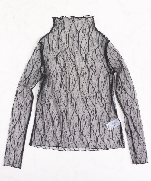 terrace(テラス)の「刺繍チュールトップ(Tシャツ/カットソー・レディース・アイボリー/ブラック系その他2/オフホワイト/ブラック系その他・MEDIUM)」の9枚目の写真