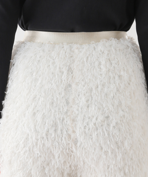 Noble（ノーブル）の「フェザーヤーンイージーパンツ（スラックス・レディース・ホワイト/ブラック・36/38）」の14枚目の写真