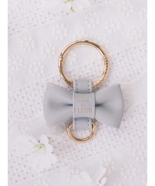 Maison de FLEUR(メゾンドフルール)の「リボンキーリング(キーホルダー・レディース・ピンク系その他2/ピンク系その他3/ボルドー/アイボリー/ブルー系その他7・FREE)」の3枚目の写真