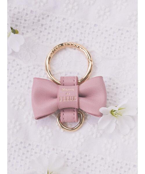 Maison de FLEUR(メゾンドフルール)の「リボンキーリング(キーホルダー・レディース・ピンク系その他2/ピンク系その他3/ボルドー/アイボリー/ブルー系その他7・FREE)」の4枚目の写真