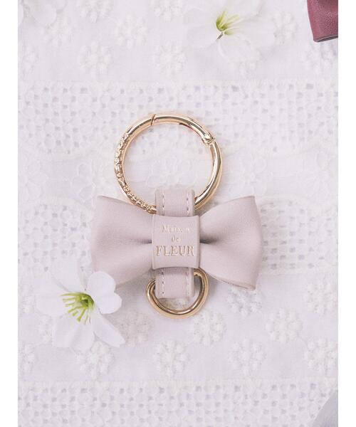 Maison de FLEUR(メゾンドフルール)の「リボンキーリング(キーホルダー・レディース・ピンク系その他2/ピンク系その他3/ボルドー/アイボリー/ブルー系その他7・FREE)」の5枚目の写真