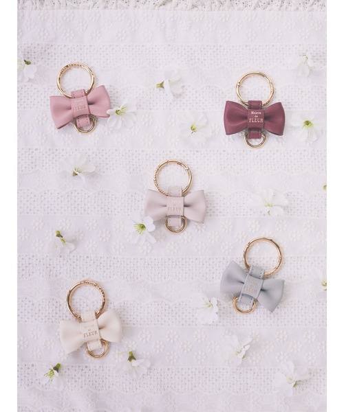 Maison de FLEUR(メゾンドフルール)の「リボンキーリング(キーホルダー・レディース・ピンク系その他2/ピンク系その他3/ボルドー/アイボリー/ブルー系その他7・FREE)」の16枚目の写真