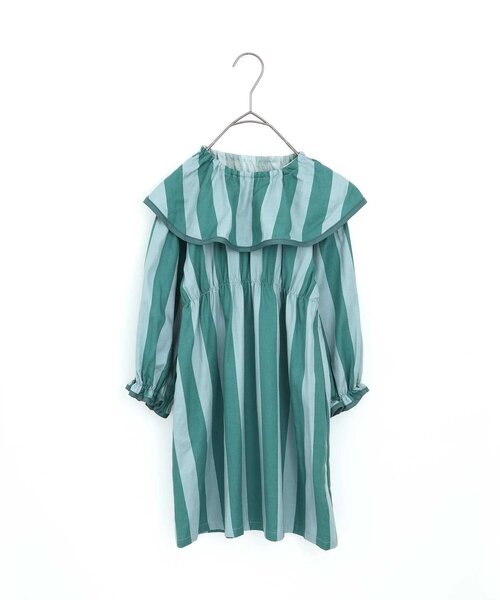 p.premier（ピードットプルミエ）の「イロチ買いしたい衿フリルのワンピース（ワンピース・キッズ・チャコール/イエロー/ブラウン/グリーン/ピンク/レッド・80/90/100/110/120/130/140）」の4枚目の写真