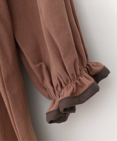 p.premier（ピードットプルミエ）の「イロチ買いしたい衿フリルのワンピース（ワンピース・キッズ・チャコール/イエロー/ブラウン/グリーン/ピンク/レッド・80/90/100/110/120/130/140）」の8枚目の写真